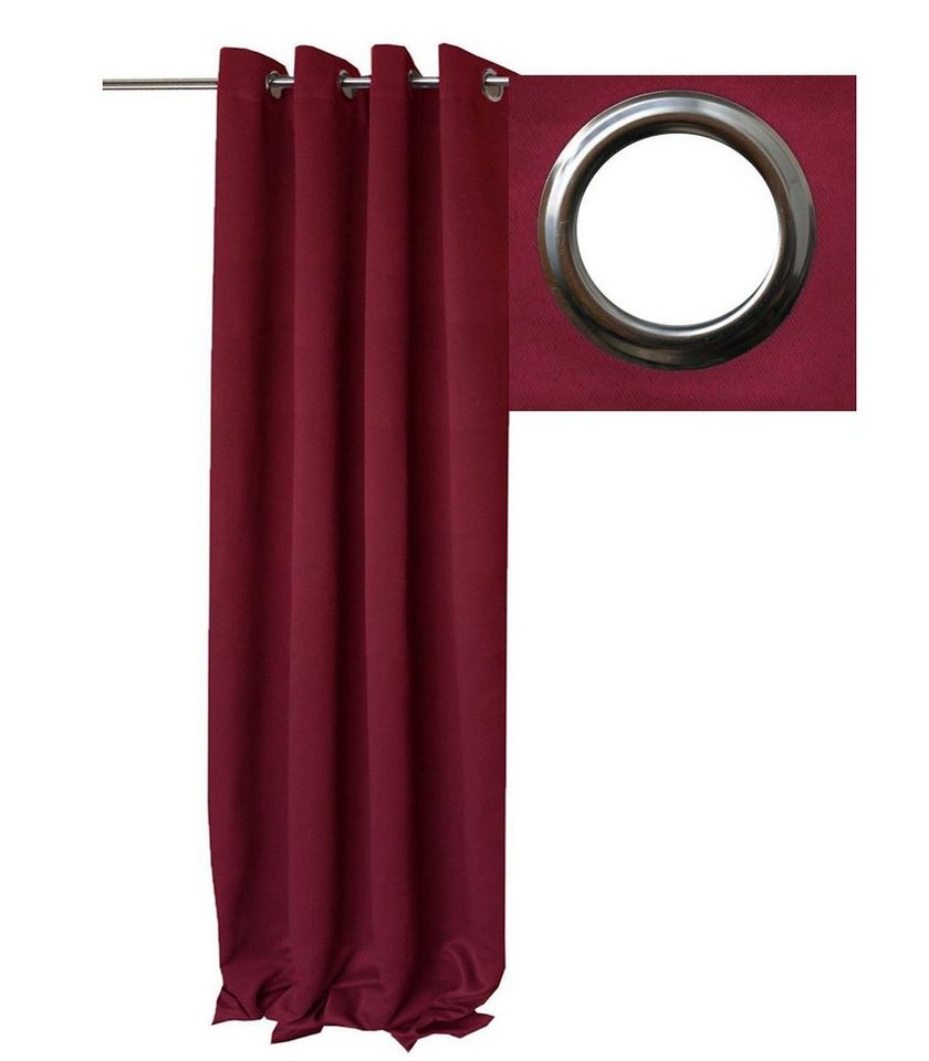 Brilliant Vorhang Verdunkelung Vorhang ÖSEN 140x245 Bordeaux (1 St), Ösen, verdunkelnd, gewebt, glattes Gewebe von Brilliant