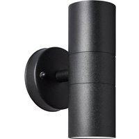 Gebraucht] Brilliant Außenwandleuchte Lampe Jandy Updown Schwarz Metall Glas Gu10 Leuchte B-Ware von Brilliant