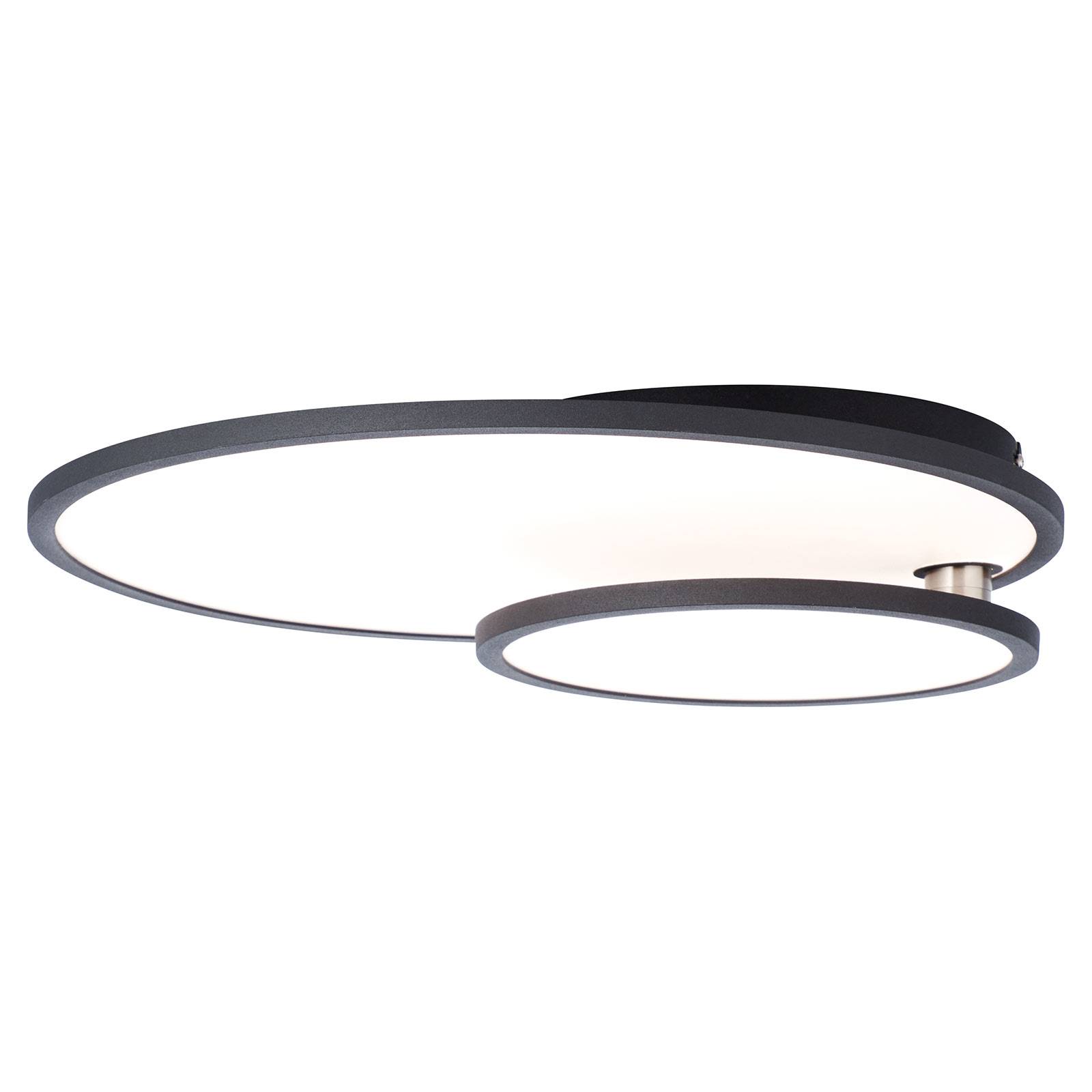 LED-Deckenlampe Bility, rund, Rahmen schwarz von Brilliant