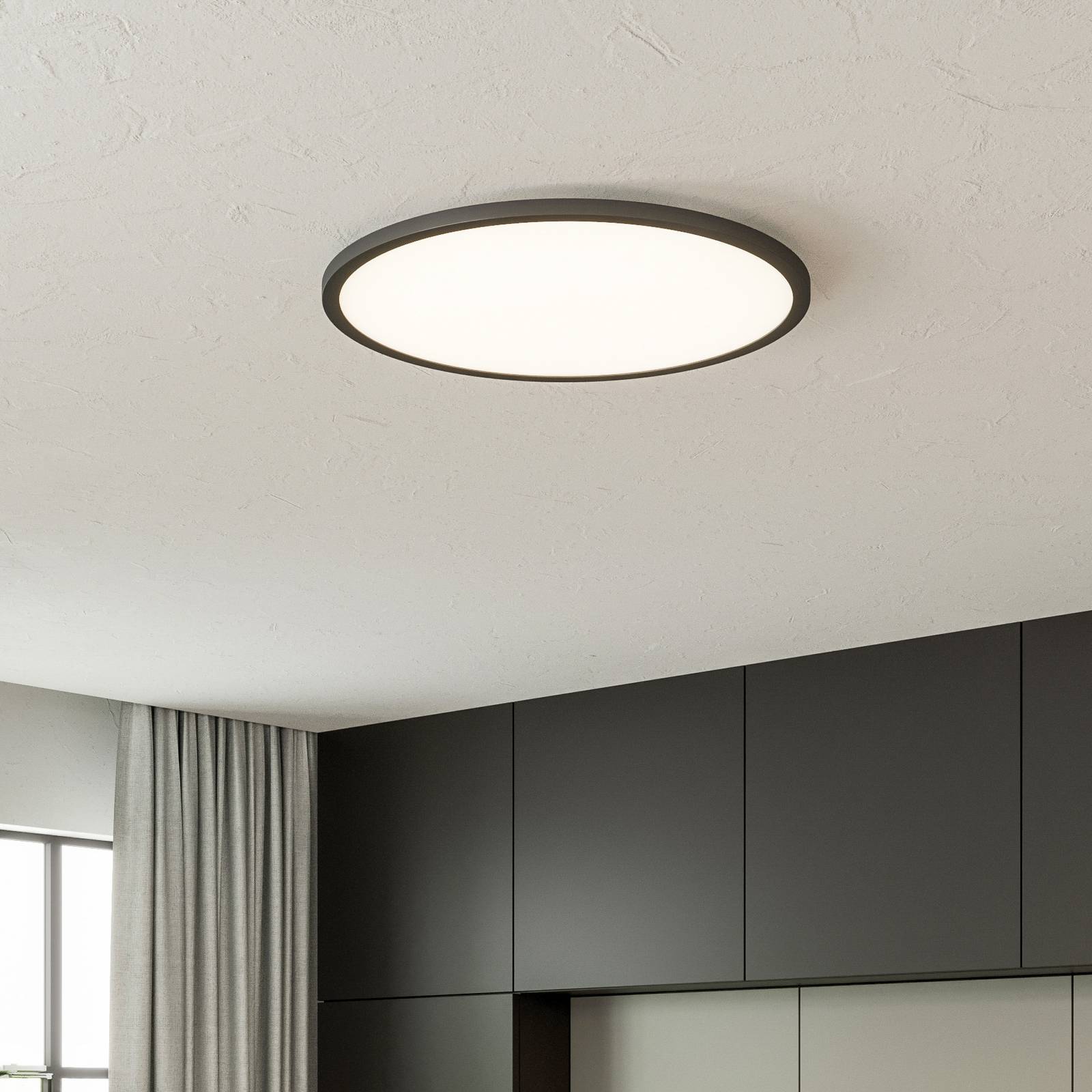 LED-Deckenlampe Tuco CCT, dimmbar, schwarz Ø 50 cm von Brilliant