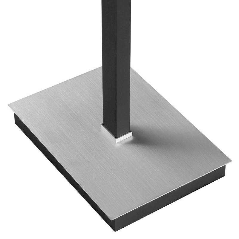 LED-Stehlampe Pulse, schwarz, Höhe 150 cm, Metall, Leselicht von Brilliant