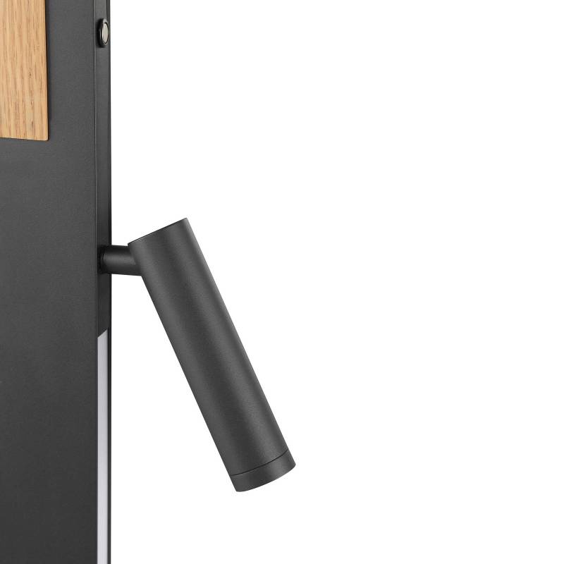 LED-Stehleuchte Streamline, Höhe 145 cm, schwarz, Leselicht von Brilliant