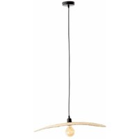 Lampe, Jefter Pendelleuchte 1flg schwarz/natur, 1x A60, E27, 52W, Kabel kürzbar / in der Höhe einstellbar - Brilliant Lampe, Jefter Pendelleuchte 1flg schwarz/natur, 1x A60, E27, 52W, Kabel kürzbar / in der Höhe einstellbar - Brilliant von Brilliant