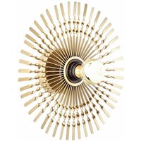 Lampe, Mendoza Wandleuchte 33cm gold, Metall, 1x A60, E27, 40W,Normallampen (nicht enthalten) - gold - Brilliant von Brilliant