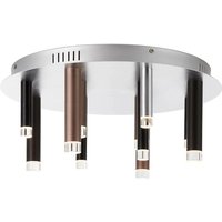 Lampe Cembalo led Deckenleuchte rund 12flg braun/Kaffee 12x 4W led integriert, 306lm, 3000K In 3 Stufen über Wandschalter dimmbar Energiesparend und von Brilliant