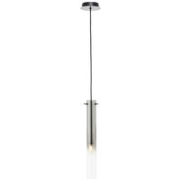 Lampe Glasini Pendelleuchte 1flg schwarz matt/rauchglas Aluminium/Kunststoff schwarz 1x C35, E14, 25 w - Brilliant von Brilliant