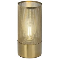 Lampe Gracian Tischleuchte messing gebürstet 1x A60, E27, 60W, g.f. Normallampen n. ent. Für LED-Leuchtmittel geeignet Mit Schnurzwischenschalter von Brilliant