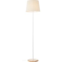 Lampe Lunde Standleuchte weiß/natur Metall/Bambus braun 1x A60, E27, 40 w - braun - Brilliant von Brilliant