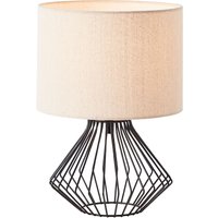 Lampe Melfort Tischleuchte schwarz/beige Metall/Kunststoff braun 1x D45, E14, 42 w - Brilliant Lampe Melfort Tischleuchte schwarz/beige Metall/Kunststoff braun 1x D45, E14, 42 w - Brilliant von Brilliant