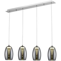 Lampe Metropolis led Pendelleuchte 4flg chrom/rauchglas easyDim 4x 5W led integriert cob, 500lm, 3000K In der Höhe einstellbar / Kabel kürzbar Lampe Metropolis led Pendelleuchte 4flg chrom/rauchglas easyDim 4x 5W led integriert cob, 500lm, 3000K In der Höhe einstellbar / Kabel kürzbar von Brilliant