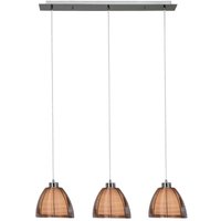 Lampe Relax Pendelleuchte 3flg bronze/chrom 3x A60, E27, 60W, g.f. Normallampen n. ent. In der Höhe einstellbar / Kabel kürzbar Für LED-Leuchtmittel von Brilliant