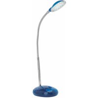 Brilliant - Lampe Timmi led Tischleuchte transparent/blau 1x 2W led integriert, (100lm, 6000K) Mit Druckschalter an der Basis von Brilliant