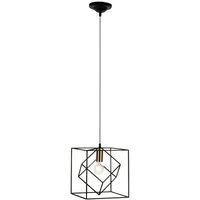 Lampe Tycho Pendelleuchte 25x25cm schwarz/kupfer 1x A60, E27, 60W, geeignet für Normallampen (nicht enthalten) In der Höhe einstellbar / Kabel von Brilliant