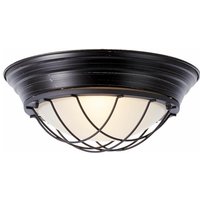 Lampe Typhoon Wand- und Deckenleuchte 34cm schwarz antik 2x A60, E27, 25W, geeignet für Normallampen (nicht enthalten) Für LED-Leuchtmittel geeignet von Brilliant