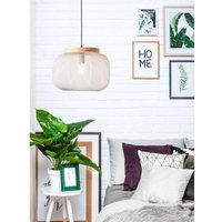 Pendelleuchte Giada h 113 cm, d 40 cm, E27, kürzbar, Metall/Holz, hell grau/braun - Brilliant Pendelleuchte Giada h 113 cm, d 40 cm, E27, kürzbar, Metall/Holz, hell grau/braun - Brilliant von Brilliant