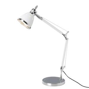 home24 Tischleuchte Ø 21cm Weiß Gestell: Metall E27 von home24