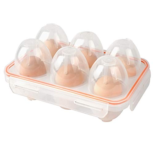 BrilliantDay Eier Aufbewahrungsbox Eierbehälter Aufbewahrungsbox Tablett Multi in Kühlschrank Picknick im Freien Camping Farbe Zufällig LianLe (Weiß, 6 Tray) von BrilliantDay