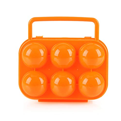 BrilliantDay Eier Aufbewahrungsbox Eierbehälter Vorratsdose Fach Multi in Kühlschrank Outdoor Picknick Camping Farbe Zufällig LianLe (Orange, 6 Fach) von BrilliantDay