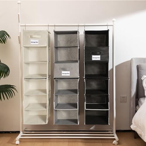 BrilliantJo 6 Fächern hängeregal Kleiderschrank Organizer Flexible 1 Split in 2, Faltbare Hängeaufbewahrung mit 1 Schubladen Eisengestell Hängeorganizer Ordnungssystem Set - Schwarz 30 x 30 x 110 cm BrilliantJo 6 Fächern hängeregal Kleiderschrank Organizer Flexible 1 Split in 2, Faltbare Hängeaufbewahrung mit 1 Schubladen Eisengestell Hängeorganizer Ordnungssystem Set - Schwarz 30 x 30 x 110 cm von BrilliantJo