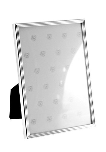 Brillibrum Design Bilderrahmen Silber Fotoformat 13x18 Fotohalter versilbert schmaler Fotorand Faden Design Bilderrahmen 13x18 von Brillibrum