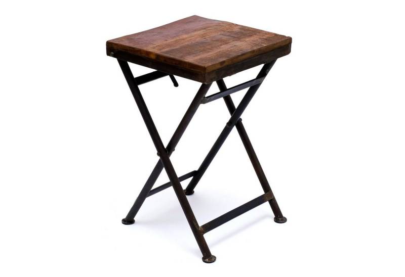 Brillibrum Beistelltisch Beistelltisch Echtholz Klapptisch Holzhocker mit Metallgestell Brillibrum Beistelltisch Beistelltisch Echtholz Klapptisch Holzhocker mit Metallgestell von Brillibrum