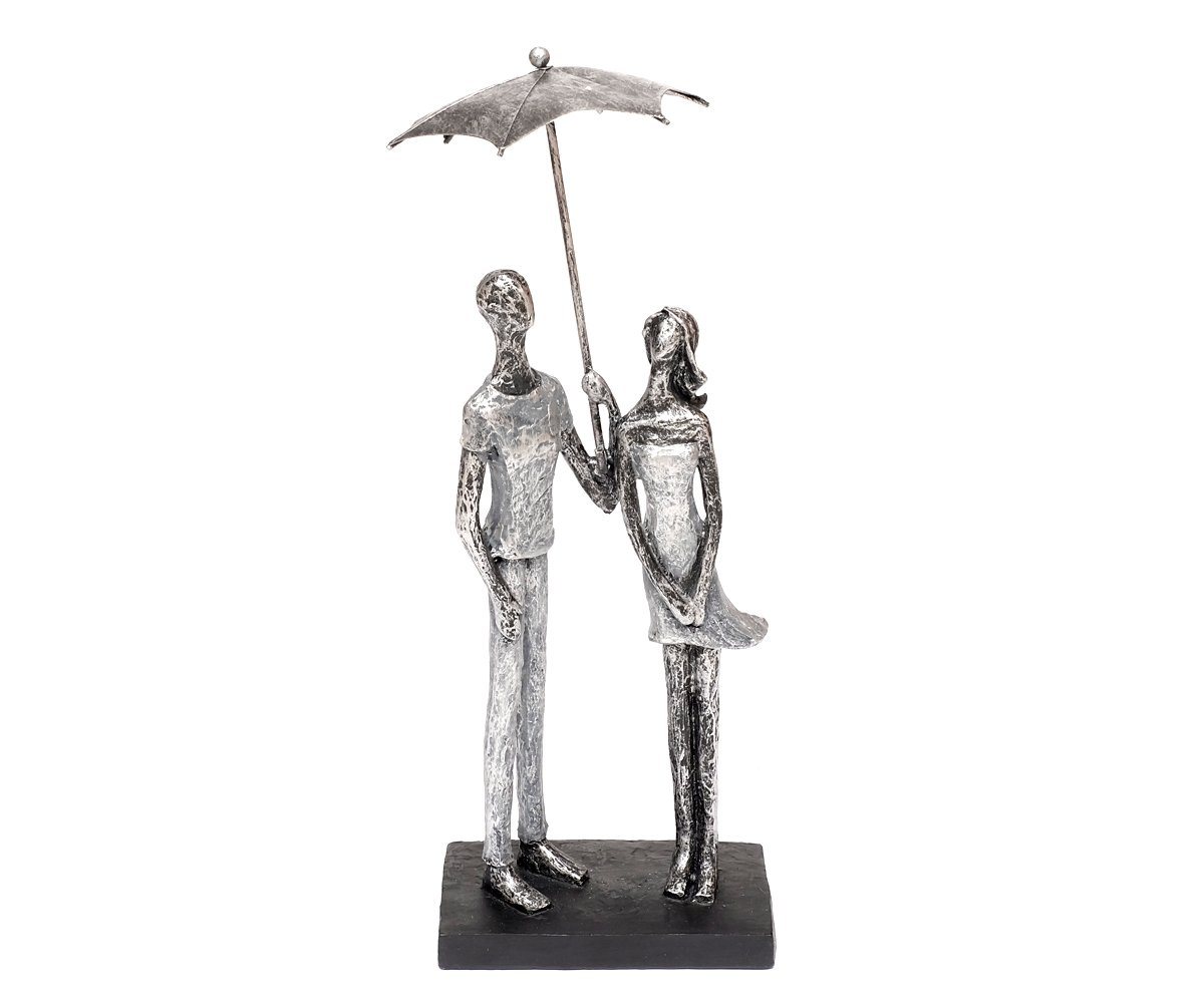 Brillibrum Dekofigur Abstrakte Skulpturen Liebespaar Figur Regenschirm Statue Dekofigur (1 St) von Brillibrum