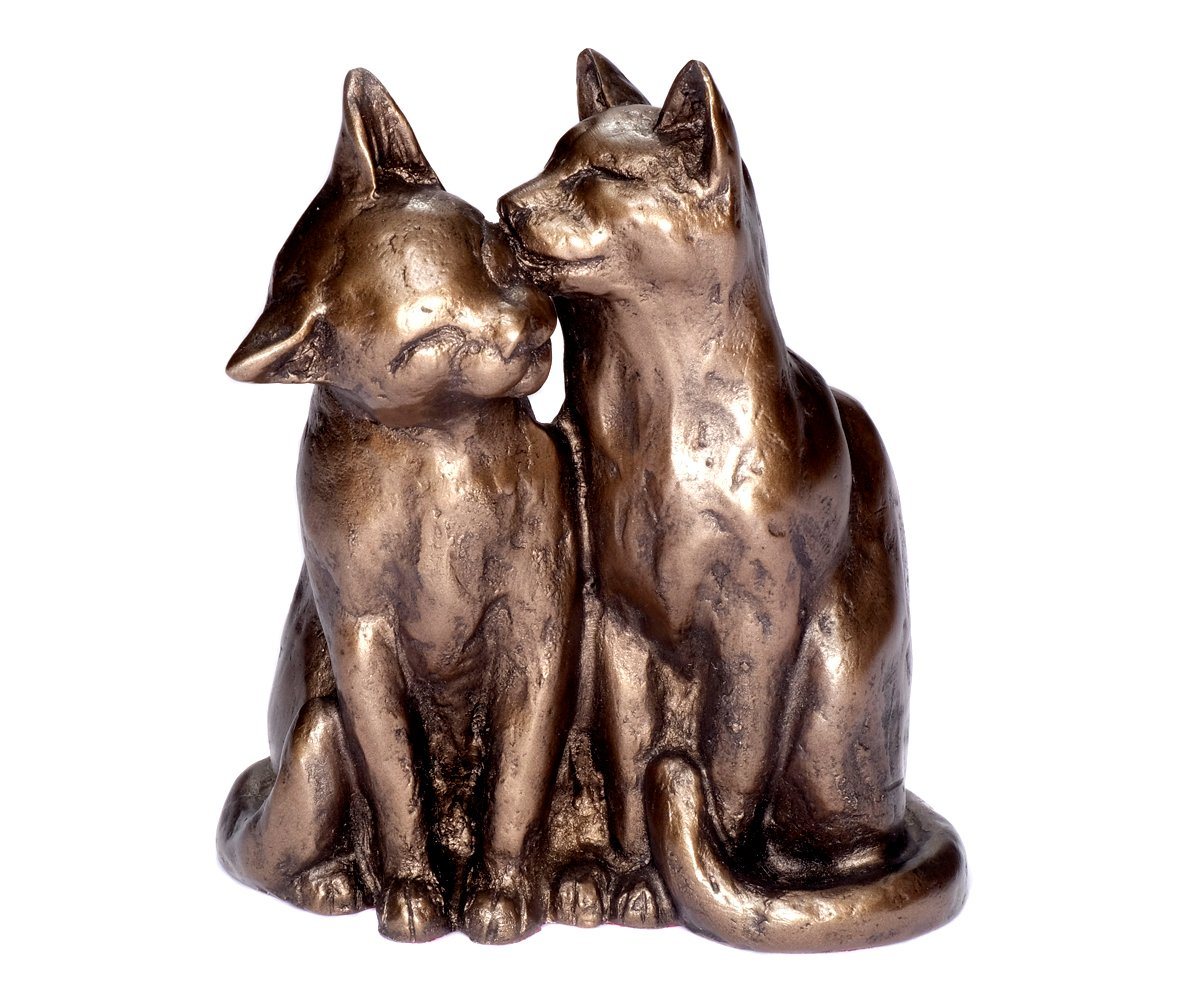 Brillibrum Dekofigur Design Resinfigur Katzen Kunstharz Bronzepulver Kätzchen Katzenpaar von Brillibrum