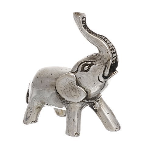 Brillibrum Dekofigur Elefant Glücksbringer Geschenk Metall Silber Groß Klein Skulptur Schön Statue Glück Baby Afrika Asien Glückselefant Mini Geschenke Geschenkidee (Elefant - Klein) von Brillibrum