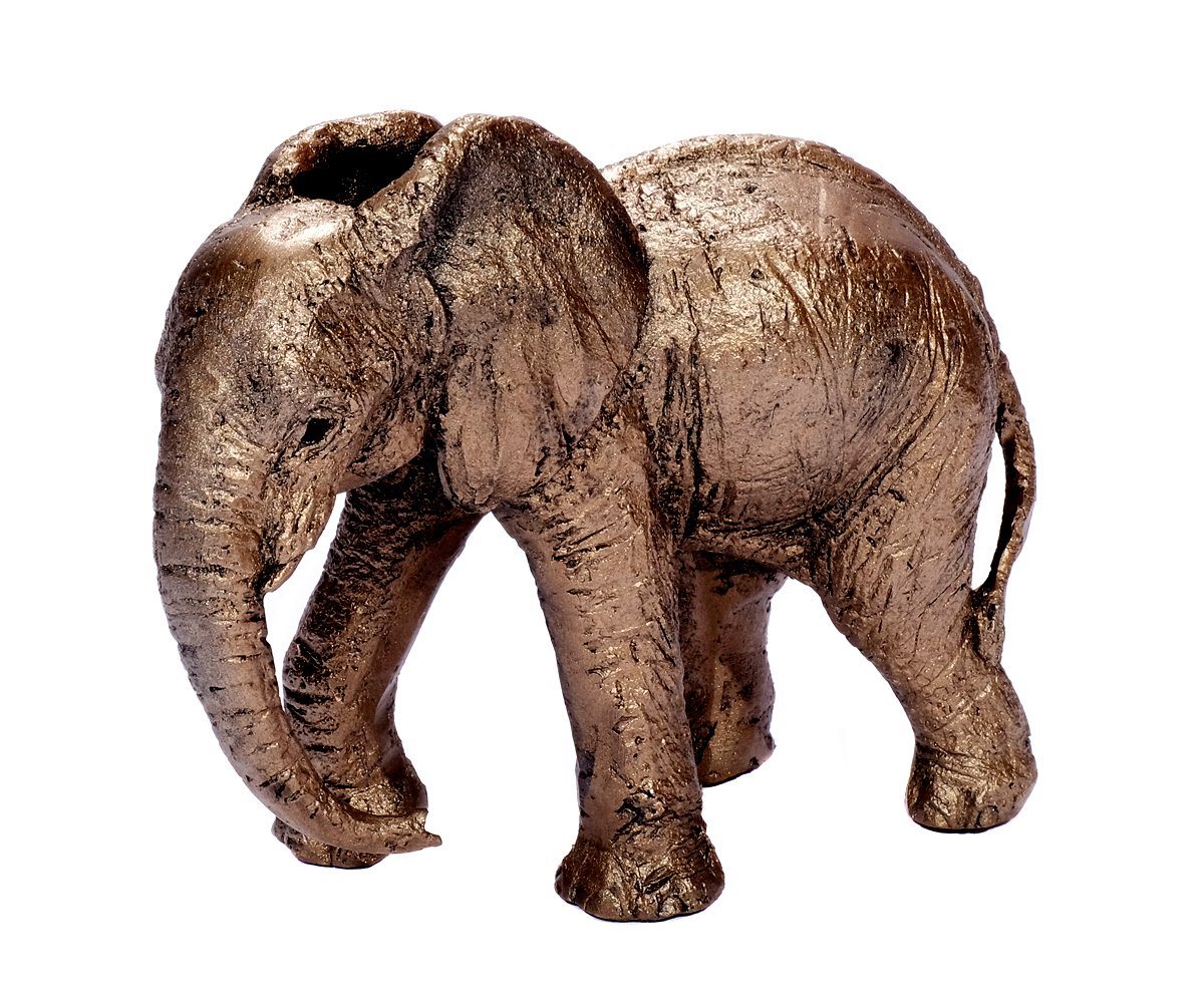 Brillibrum Dekofigur Kleiner Baby Elefant Kunstharz Skulptur Bronze Kunstharz von Brillibrum