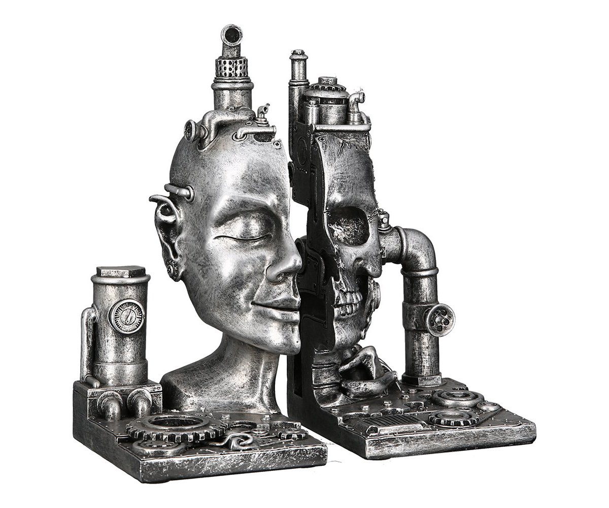 Brillibrum Dekofigur Zahnrad Design Steampunk Skulptur Polyresin Dekofigur Industrial von Brillibrum