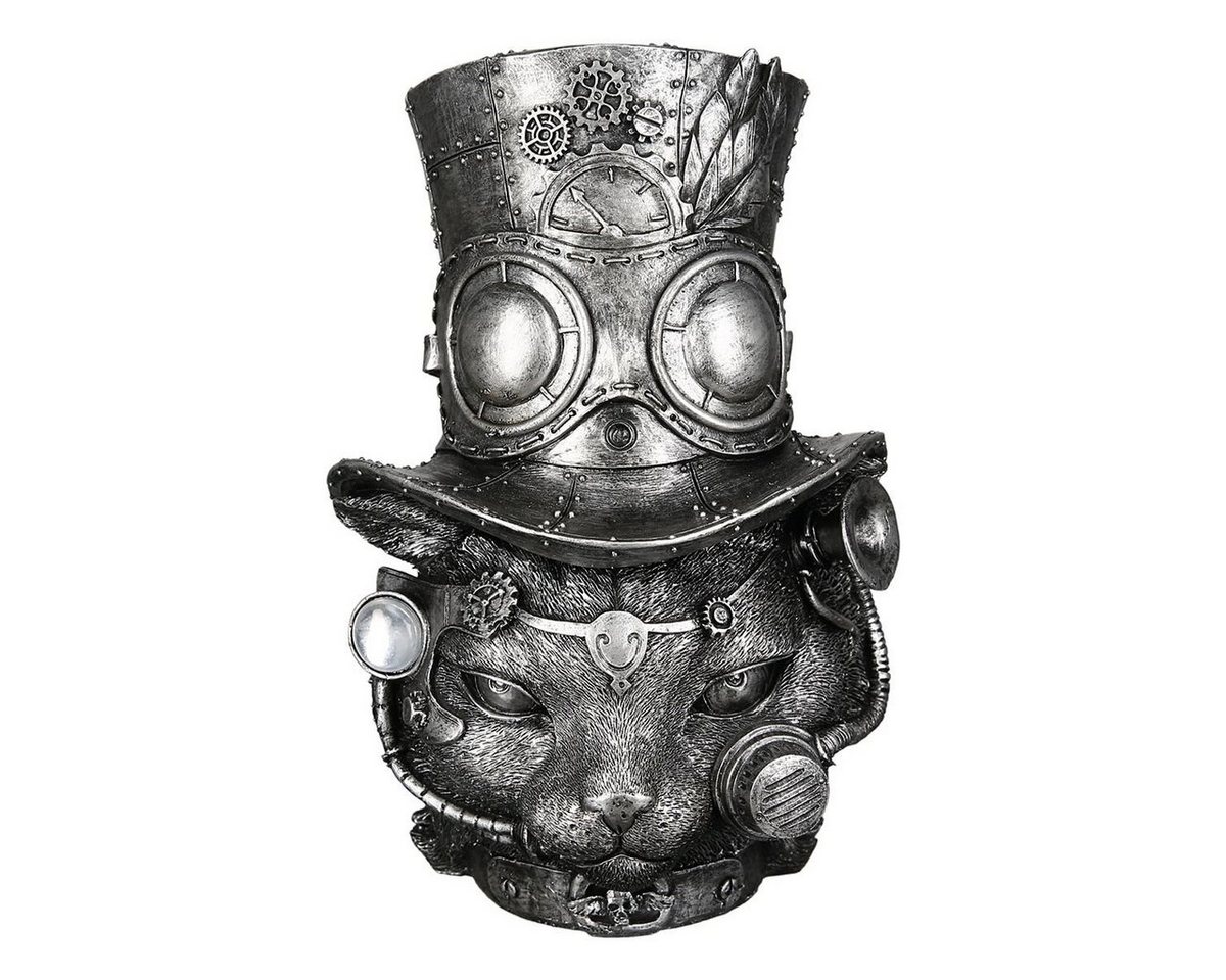 Brillibrum Dekofigur Zahnrad Design Steampunk Skulptur Polyresin Dekofigur Industrial von Brillibrum