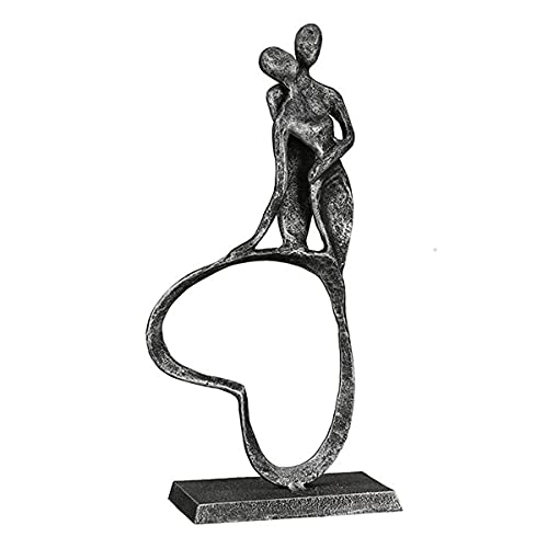 Brillibrum Design Ausdrucksstarke Skulptur aus Gusseisen kleine Liebespaar Dekofigur Geschenk zur Hochzeit Love Couple Sculpture Figur 13: 23 x 11 x 5 cm (Figur 13) von Brillibrum