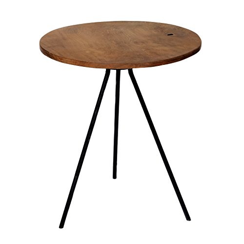Brillibrum Design | Couchtisch rund | Beistelltisch Teakholz | Handmade | Tisch - Fast rund/rund, Ø 39,5 cm von Brillibrum