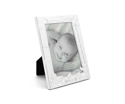 Brillibrum Design Bilderrahmen versilbert 10x15 Baby Bilder Kinder Rahmen versilbert anlaufgeschütz Kinder-Fotorahmen Geburtstag Silber-Rahmen (Ohne Gravur) von Brillibrum