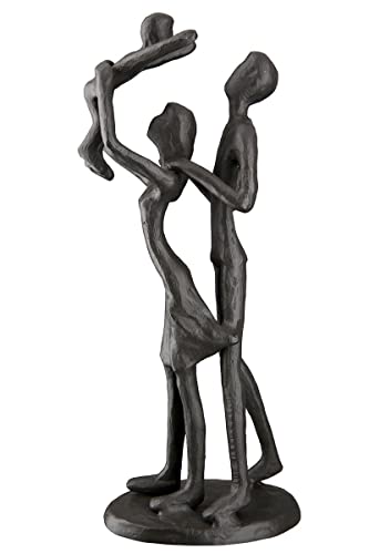 Brillibrum Design Figur Eisen Familie Skulptur Dekofigur Gusseisen kleine Familien Figur Geschenk zur Geburt Love Couple Sculpture Figur 15: 20 x 9 x 5,5 cm (Figur 15) von Brillibrum