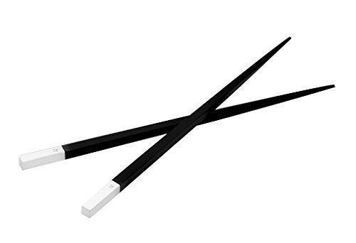 Brillibrum Design Essstäbchen mit Gravur Sushi Stäbchen aus Ebenholz + 925er Sterling-Silber Chinesische stäbchen mit Wunschgravur (Gravur auf beiden Stäbchen) von Brillibrum