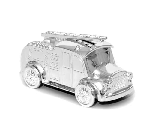 Brillibrum Design Feuerwehr-Auto Spardose Mit Wunschgravur - Versilbert Anlaufgeschützt -Bewegliche Leiter Und Räder - Kinder-Sparschwein Feuerwehr Geschenk-Idee Personalisiert Mit Gravur Brillibrum Design Feuerwehr-Auto Spardose Mit Wunschgravur - Versilbert Anlaufgeschützt -Bewegliche Leiter Und Räder - Kinder-Sparschwein Feuerwehr Geschenk-Idee Personalisiert Mit Gravur von Brillibrum