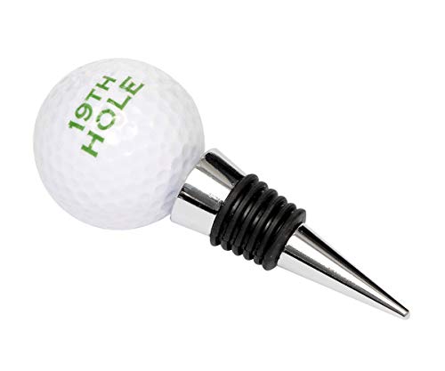 Brillibrum Design Golfball Flaschenverschluss Weinverschluss Golfer Geschenkidee Champagner Stopfen Aus Glas Wiederverwendbar (Variante 2) von Brillibrum