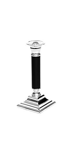 Brillibrum Design Kerzenständer Versilbert Für Stabkerzen Kerzenleuchter Silber Eckig Kerzenhalter 19 cm von Brillibrum