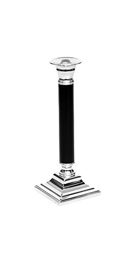 Brillibrum Design Kerzenständer Versilbert Für Stabkerzen Kerzenleuchter Silber Eckig Kerzenhalter 23cm von Brillibrum