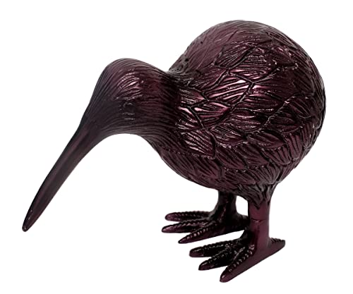 Brillibrum Design Kiwi Tier Deko Figur Vogel Australien Tierfigur Nationalsymbol von Neuseeland Glücksbringer Animal Kiwi Deko Skulptur, Größen Name: 9x9x12cm (HxBxT), Material: Bronze-Lila von Brillibrum