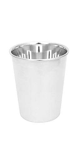 Brillibrum Design Silber Becher Trinkbecher versilbert Anlaufgeschützt Taufbecher kleine Silber Vase Silberbecher (Höhe 9 cm Ohne Gravur von Brillibrum