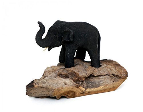 Brillibrum Elefant Mutter Kind Baby Holz Unikat Figur Skulptur Glück Deko Afrika Asien Flyer Geschenke Geschenkidee Kinder (Holzelefant - Baby) von Brillibrum