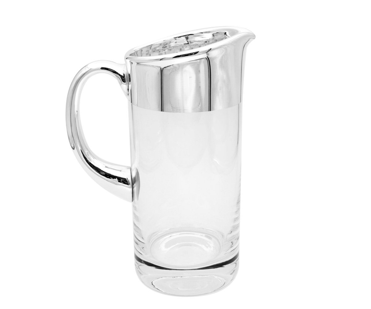 Brillibrum Wasserkanne Krug Glaskrug Glaskanne 1l 1,5l Pitcher Saftkrug Feinsilber Kanne, 1 l von Brillibrum