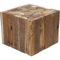 Design Beistelltisch Couchtisch Tisch Holz Treibholz Hocker Holzblock Massiv Stabil Blumenhocker Echtholz Geschenk Massivholz Unikat von Brillibrum