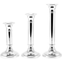 Kerzenleuchter Kerzenständer 3 Größen 15 19 23 cm Silber Versilbert Kandelaber Geschenke Geschenkidee Kinder Kerze Leuchte Romantisch Edel von Brillibrum