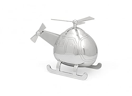 Kinder - Einzigartig Mit Wunschgravur - Helikopter Silber Geburtstag Geburt Einschulung Taufe (Gravur bis 15 Zeichen, Hubschrauber) von Brillibrum von Brillibrum