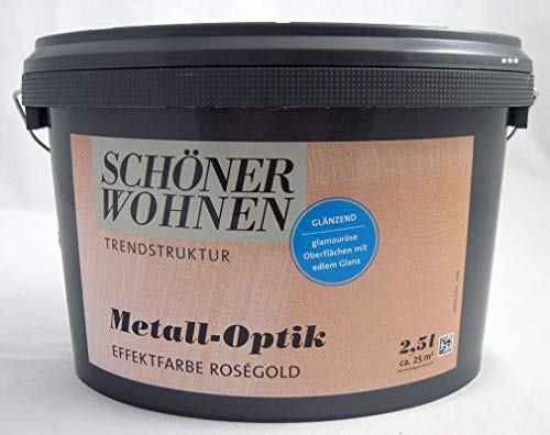 Metall-Optik-Effektfarbe roségold glänzend 2,5l von Brillux