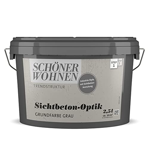 Brillux Sichtbeton-Optik Grundfarbe grau 2,5 l Trendstruktur von Brillux