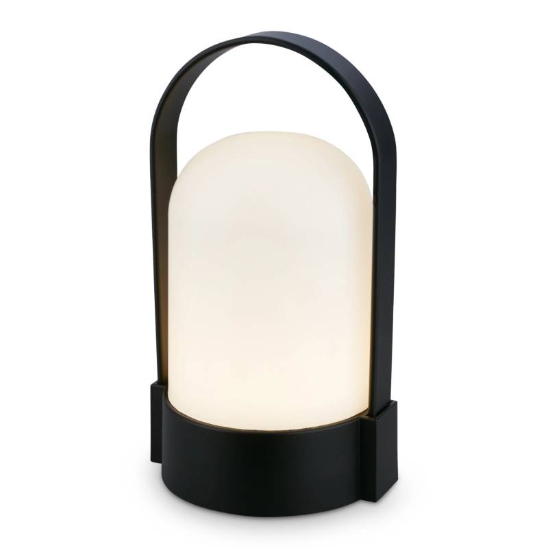 Brilo Akku-LED-Tischleuchte Schwarz Ø 8,5 cm x 15,5 cm von Brilo
